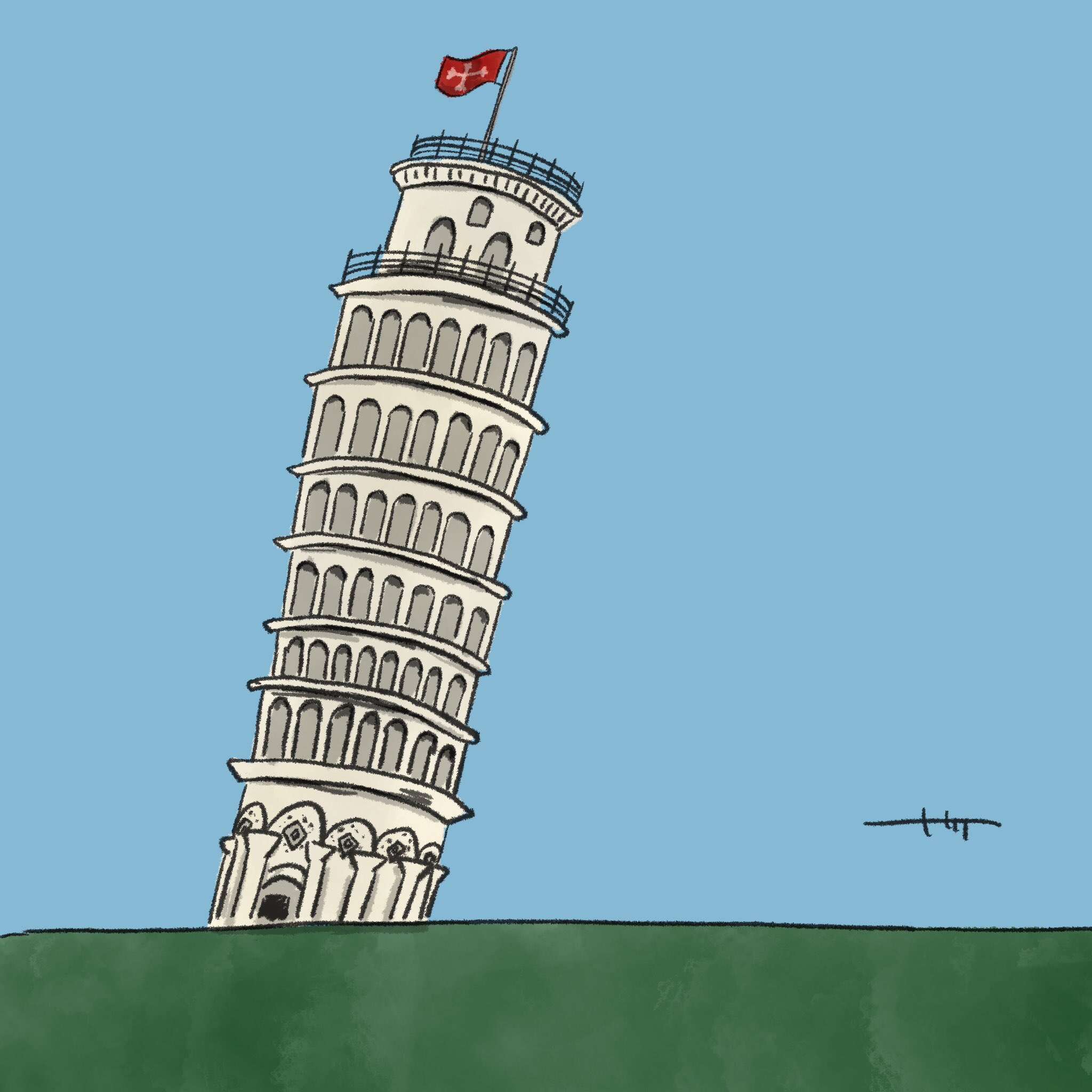 33 イタリア ピサの斜塔 Procreate Illustration イラスト T Co Of8vkpfb Twitter