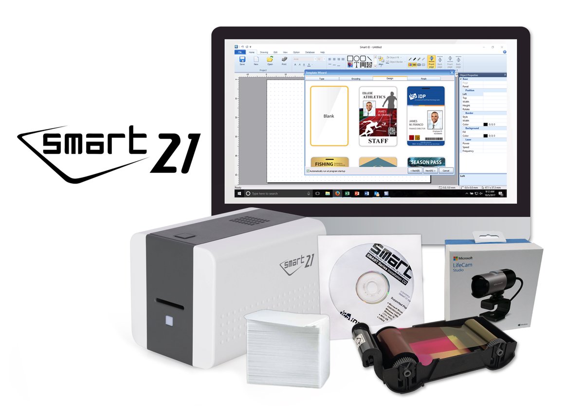 IDPCard's tweet photo. Do you need a Badge Printer? Introducing our BRAND NEW SMART-21! Ideal for Small Organizations! The SMART-21S is compact, easy to use and uniquely designed for small organizations. #SMART21 #idcardprinter #badgeprinter #cardprinter #plasticcardprinter https://t.co/764RNuzofq