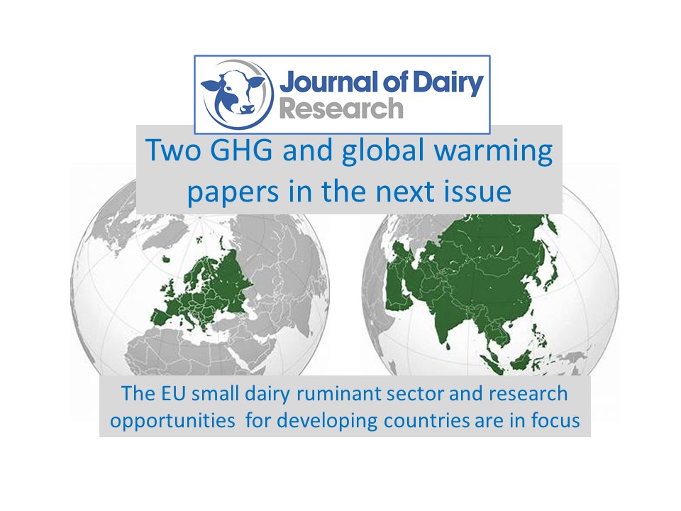 OurJDR's tweet photo. The next issue of JDR includes two studies related to dairying's impact on global warming. Read these and all the other abstracts Open Access at https://t.co/DRxyi5jEEN https://t.co/YornV1wyF6