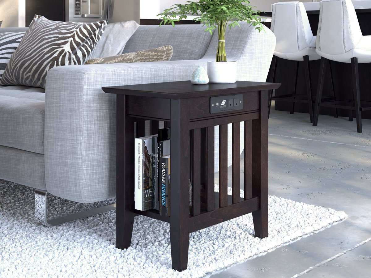 afi_furnishings's tweet photo. To keep up with our unique, independent, technologically inclined #Aquarius friends, we crafted side tables with charging ports. Plug in your Switch while watching tiktoks because well... why not? #AtlanticStyle #zodiac #airsigns #espresso #atlantichoroscopes https://t.co/chMPpwyD2P