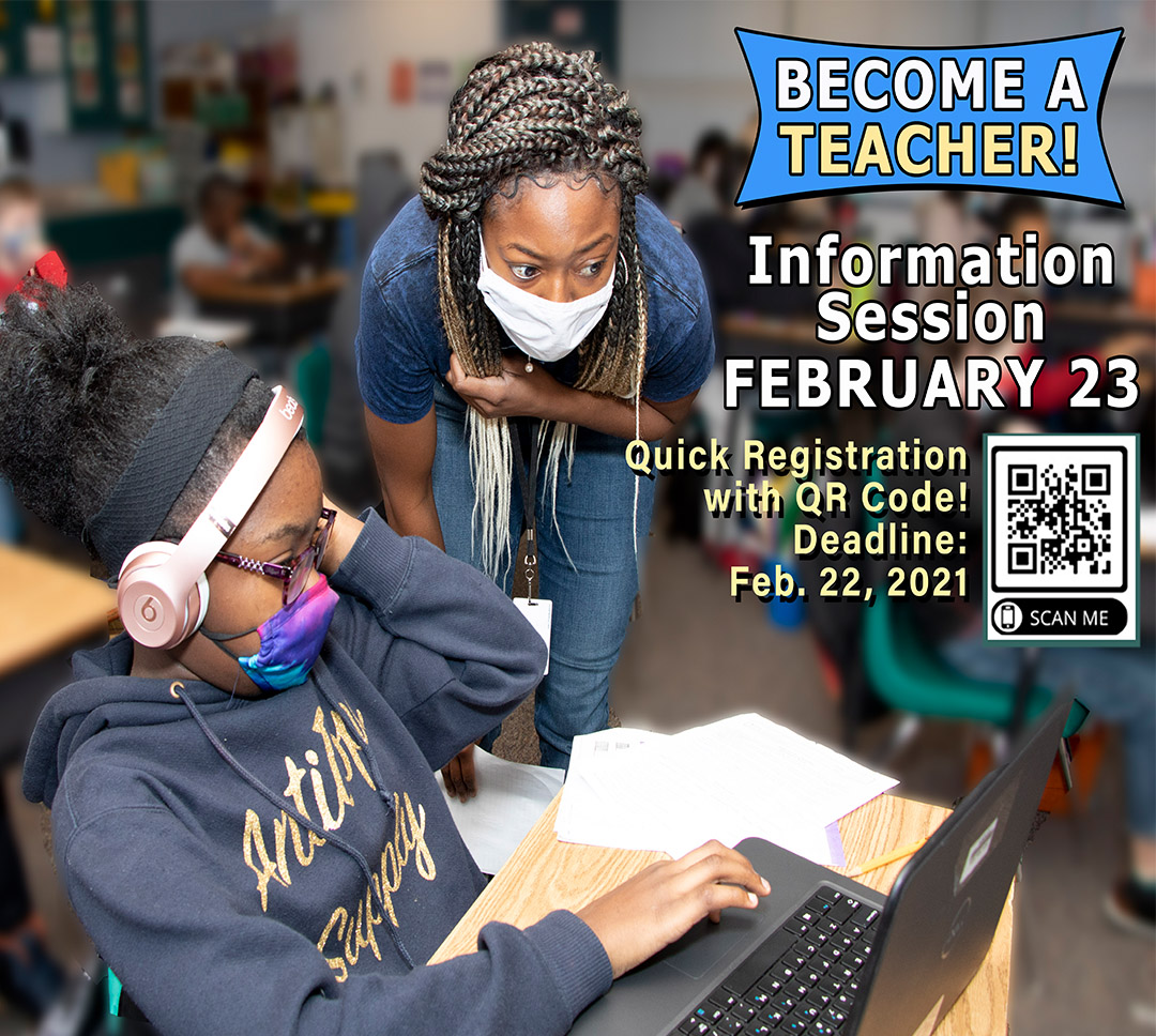 Have an AA or BA Degree and not sure how to turn it into a teaching career? Find out in an OCS Virtual information session Feb. 23, 2021 from 4-5:30 pm. Registration by Feb. 22,  2021 - noon - is required! bit.ly/ocsteacher or scan QR code for quick registration!