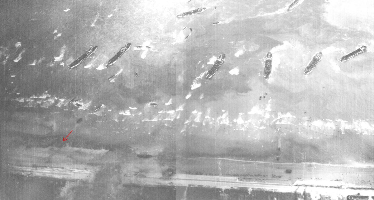 I think both LCT Mk III have drifted east a bit, which accounts for their still being here. Notice also that there's few vehicles on the beach and only one set of tracks from an earlier vehicle. I suspect the rest of the Sherwood Rangers landed just out of shot to the right.