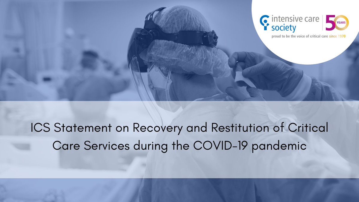 1/3 👉 Check out our latest Recovery and Restitution of Critical Care Services during the COVID-19 pandemic policy statement here ▶️ bit.ly/Rec_ResICU