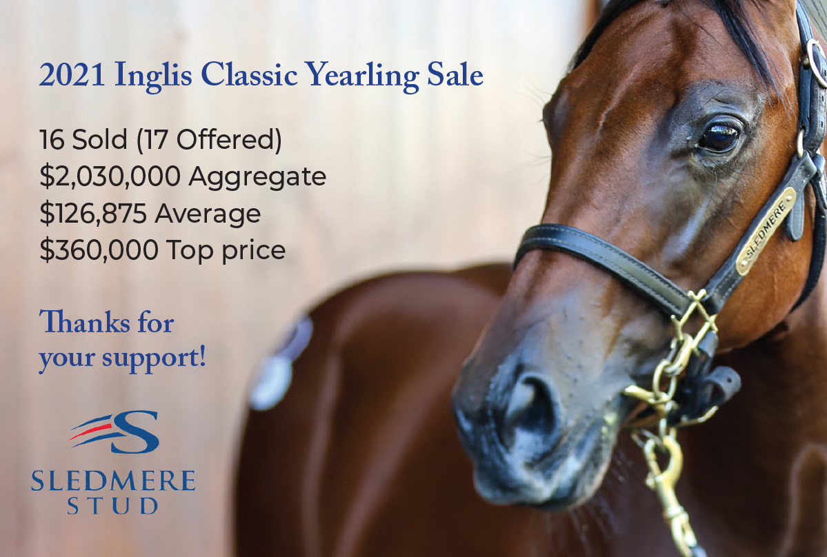 2021 <a href="/inglis_sales/">Inglis</a> Classic Yearling Sale: 16 Sold (17 Offered); $2,030,000 Aggregate; $126,875 Average; $360,000 Top price … Thanks for your support! #InglisClassic