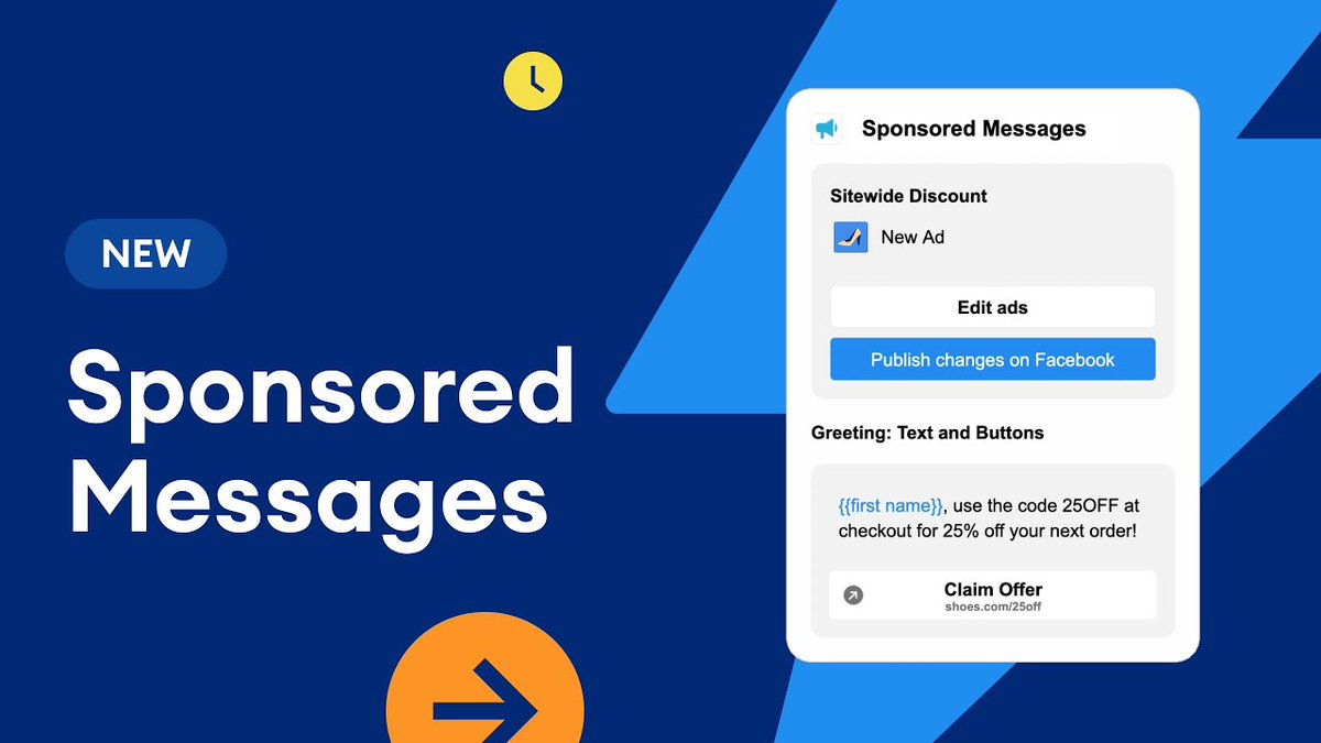 chatfuel's tweet photo. Got a sale, promotion, or other announcement to share with your inactive #chatbot users?
Send them a #sponsoredmessage to get the word out! Here's how: https://t.co/Q1VwFk8OM4 https://t.co/d6s1tkOrlw