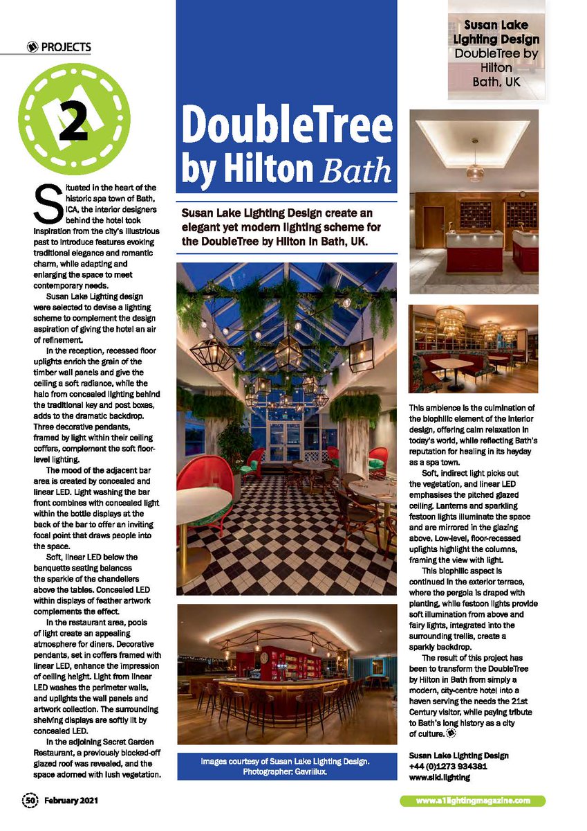 Susan Lake Lighting Design (@susanlakelight) on Twitter photo It’s great to see our lighting design for <a href="/doubletreebath/">DoubleTree by Hilton Bath</a> featured in the latest issue of <a href="/A1lightingmag/">A1 Lighting Magazine</a>
Lighting design <a href="/susanlakelight/">Susan Lake Lighting Design</a>
Interior design and architecture @we_are_ica
📸 <a href="/gavriilux/">Gavriil Papadiotis</a>
#interiordesign #lighting #lightingdesign #architecturallighting #a1lighting It’s great to see our lighting design for <a href="/doubletreebath/">DoubleTree by Hilton Bath</a> featured in the latest issue of <a href="/A1lightingmag/">A1 Lighting Magazine</a>
Lighting design <a href="/susanlakelight/">Susan Lake Lighting Design</a>
Interior design and architecture @we_are_ica
📸 <a href="/gavriilux/">Gavriil Papadiotis</a>
#interiordesign #lighting #lightingdesign #architecturallighting #a1lighting