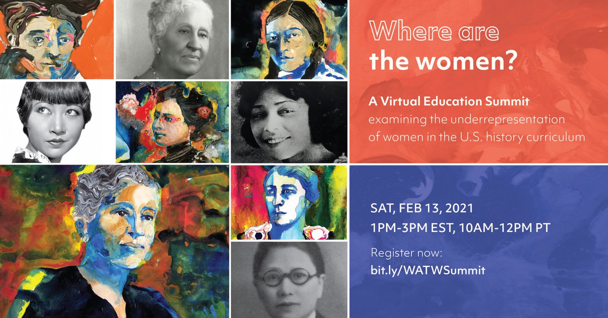 Where ARE the women in the U.S. history curriculum?? Really looking forward to this event on Saturday with great speakers, including historian @marthasjones_ !, and hands-on examples for incorporating women's voices into lessons. Register here: bit.ly/WATWSummit #sschat