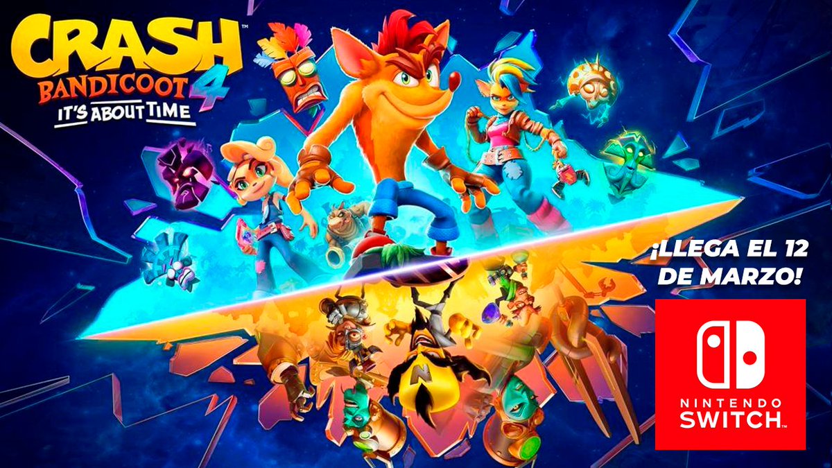 🎉CRASH 4 LLEGA A NINTENDO SWITCH🎉
¡Es oficial! El último juego de nuestro marsupial favorito: Crash Bandicoot 4 - It's About Time llegará a Nintendo Switch este 12 de Marzo de 2021. 😃 Además se anunció que pronto estará disponible para PC. ¿Qué les parece? ¿Lo comprarán?