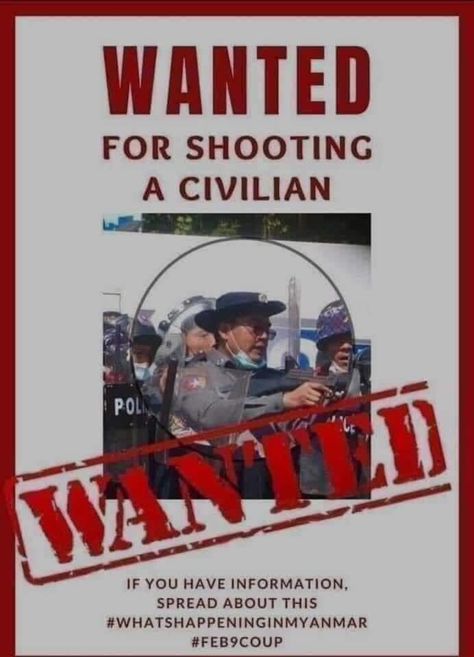 I am worried now that how many civilians he will shoot tomorrow! 

#HearthevoicesofMyanmar 
#MyanmarPoliceBruality 
#MyanmarPoliceUsedTheRealBullet