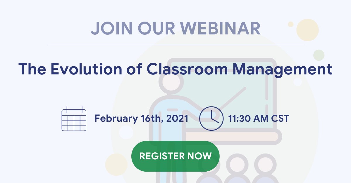 We love a good webinar! Join Part 1 of our webinar series discussing The Evolution of Classroom Management 🌟

Register Below 👇🏽
bit.ly/3aN0fZD

#Jamboard #ClassroomManagement #Education #Teachers #JamboardSolution