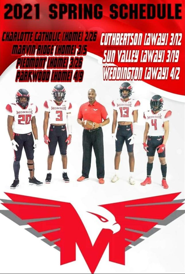 Let's go Spring 2021!!!🏈
#Leavenodoubt
#Mindset
@MonroeHS_NC <a href="/MomPrincipal/">SBatchelor</a> 
<a href="/RedhawkAd/">Tim Niedermeier</a> <a href="/UCNCFootball/">Tim Winters</a> 
<a href="/UCHOOPS/">Union County Hoops, Football, Baseball & Softball</a>