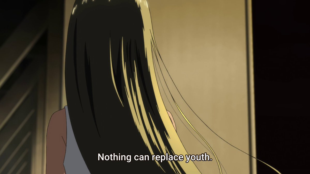 Hair is such an important symbol when it comes to ideas of beauty, especially feminine beauty. This woman places heavy value in her hair, and losing her hair later will be seen as a loss of beauty and thus the loss of her own identity which she's afraid of.