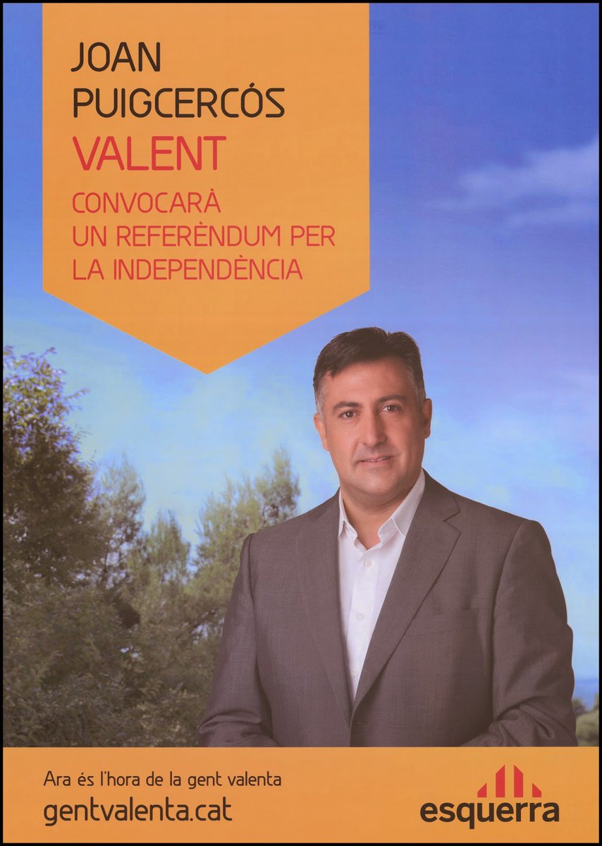 ERC es defineix com a formació "valenta" amb la promesa inèdita de celebrar un referèndum per a la independència de Catalunya. Emfatitzant el seu currículum independentista tracten de sortejar el desgast de governar amb els socialistes.