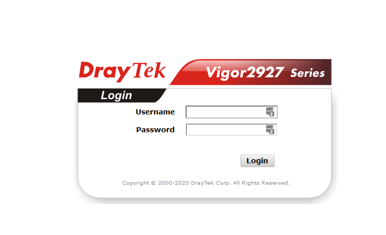 yeah ok that's on TCP 443 using HTTPs we can see the firmware likely isn't up to date due to the copyright date