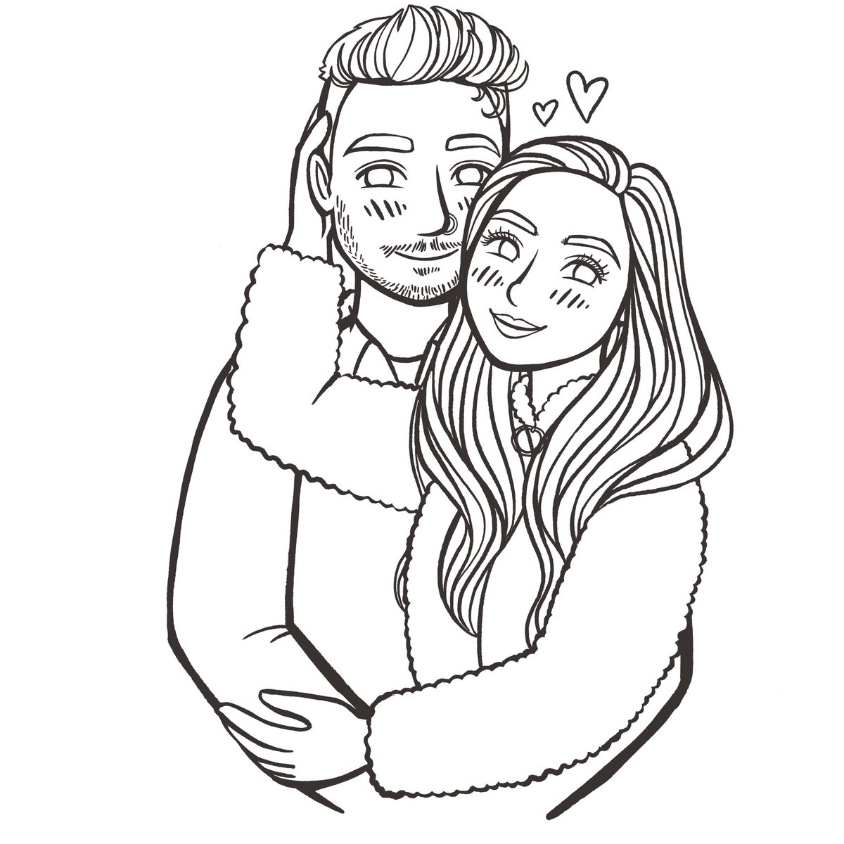 A few sketches from recent Valentine’s Day commissions ✨

#illustration #CartoonArt