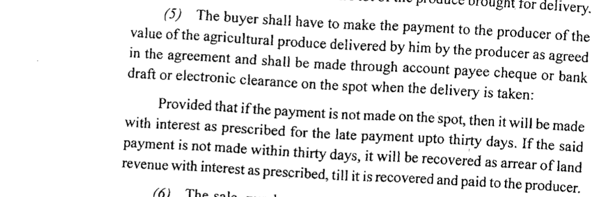 What was the payment guideline in  #AkaliDal  #Punjab Contract Farming Act of 2013:Timeline: 30 Days.In the New  #FarmBills2020 Timeline: 3 DaysWhen the poor farmer sells, he wants payment sooner or Later? SOONERWhich bill is better? Why are there  #FarmersProstests ?
