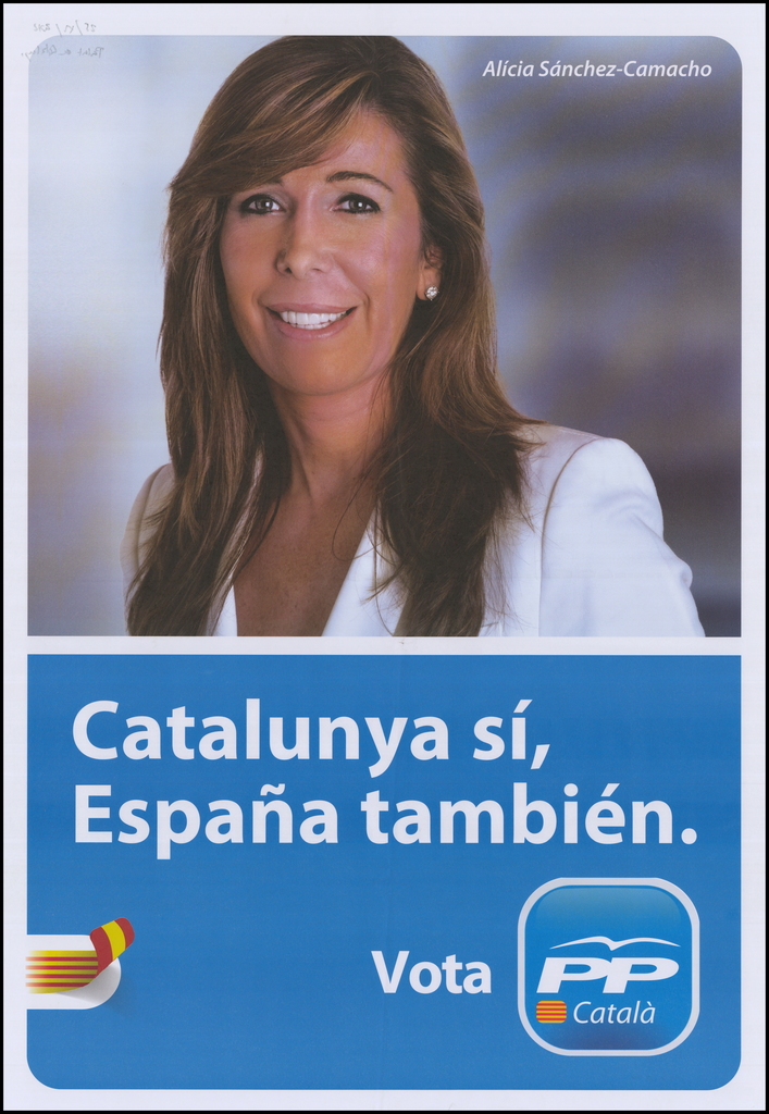 El PP abandona el discurs econòmic per situar-se també clarament a l'eix nacional, fent gala de la seva doble identitat catalana i espanyola.