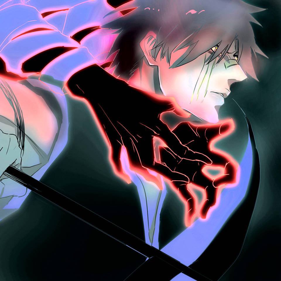 Hisagi montre souvent une facette de lui qui est « apeuré » par le combat et c’est aussi pour cette raison qu’il dira que la peur est nécessaire pour brandir son épée (enseignement de Tosen) Mais on apprend plus que c’est parce que Hisagi refoule une partie de sa personnalité.