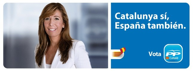 El PP abandona el discurs econòmic per situar-se també clarament a l'eix nacional, fent gala de la seva doble identitat catalana i espanyola.