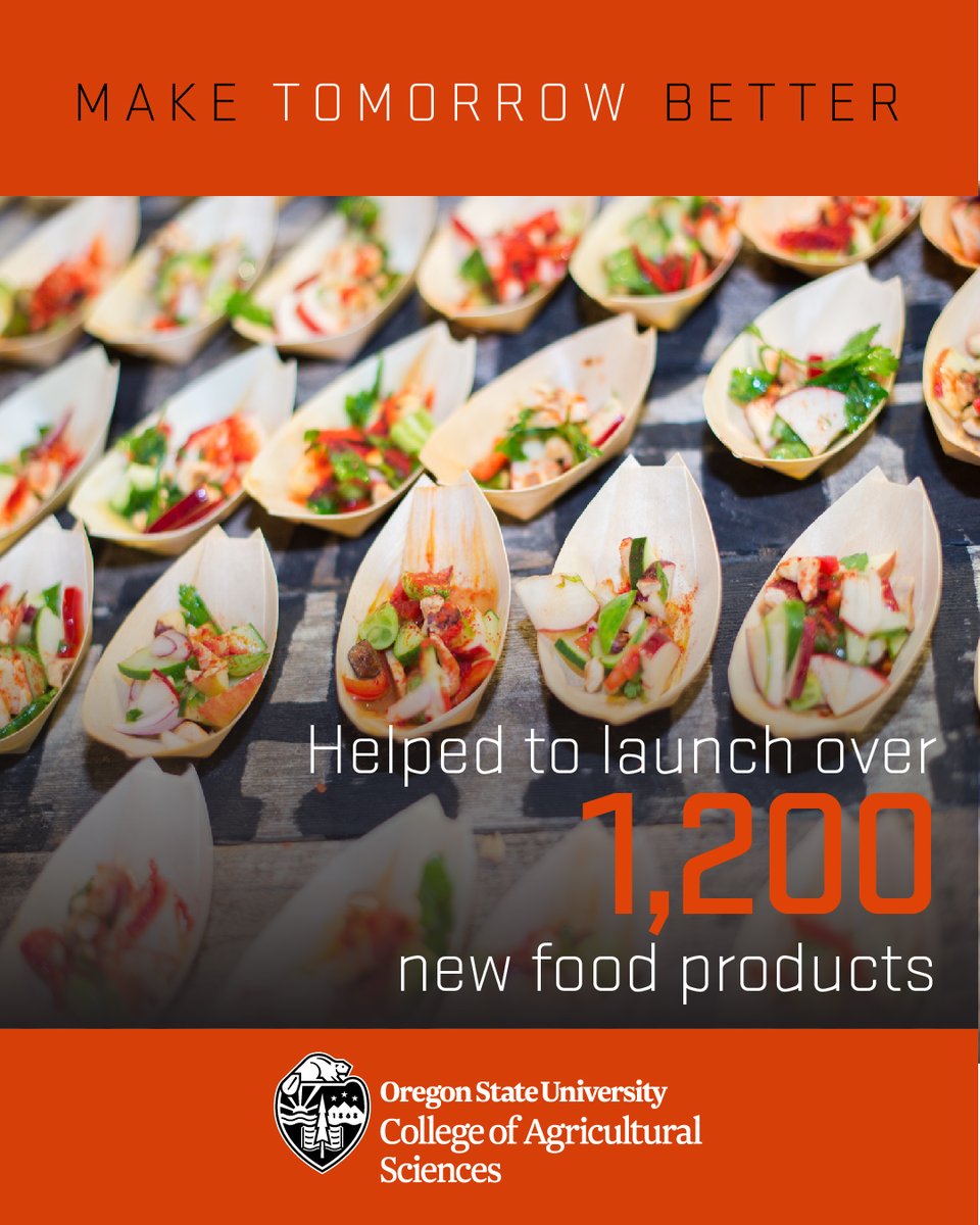 OSUAgSci's tweet image. The sweet (&amp;amp; savory) smell of success! OSU's @FIC_OSU has helped over 4000 entrepreneurs bring 1200 food products to market since 2000!

@OregonStateGR @BeaverCaucus  @ODNCouncil  @saltandstraw #OSUImpact 

 🥗 🌮 🦀 🍦 🍔 --&amp;gt; beav.es/JWX