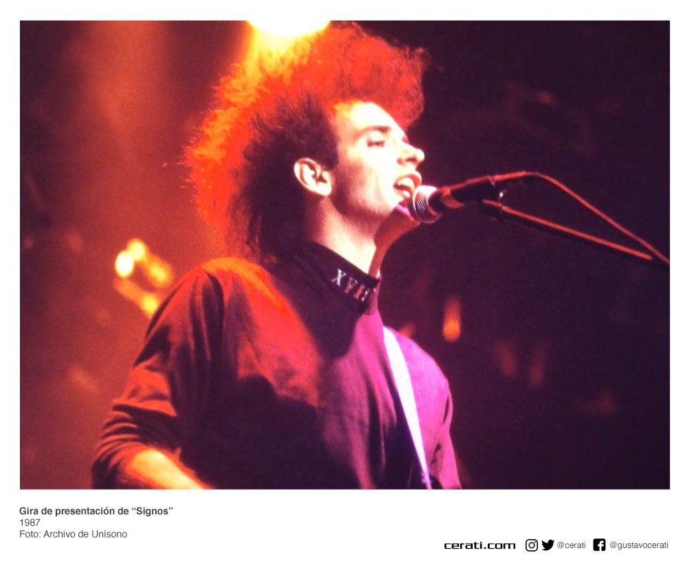 cerati's tweet image. Gira de presentación de “Signos”
1987
Foto: Archivo de Unísono