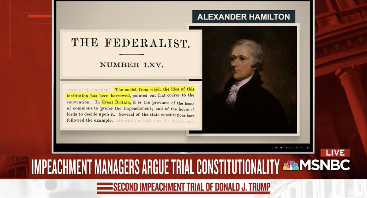 Furthermore,  @RepRaskin refers to the British origins of our impeachment concept. There, former officials were the only ones who faced impeachment trials. Yes. Former.19/