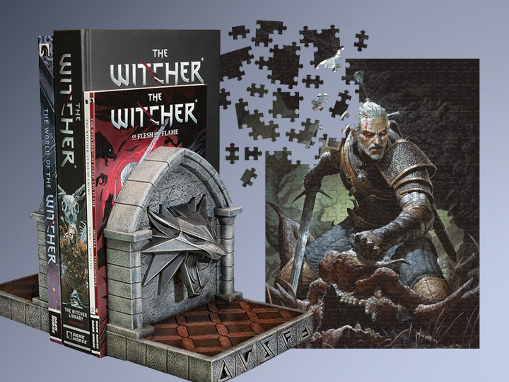 Check out these #TheWitcher3: #WildHunt inspired bookends and #Geralt Trophy 1000-Piece #Puzzle here:  bigbadtoystore.com/Search?HideSol… #darkhorse #thewitcher #GeraltOfRivia #tossacointoyourwitcher #homedecor #decoration #bbts #bigbadtoystore