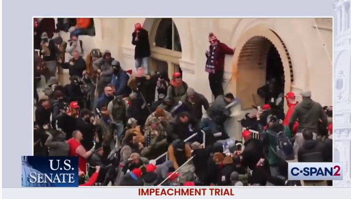 jamiedupree's tweet image. Here&apos;s a CSPAN link to the video played by the House prosecutors today.  c-span.org/video/?c494456…