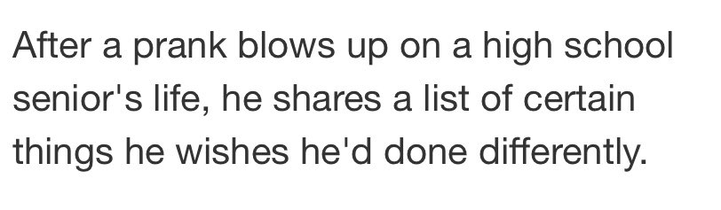 5.THE F**K IT LIST(2020):Really underrated in my opinion,probably not enough PR,but if you haven’t seen it I highly recommend,that is if your taste in movies is similar to mine.
