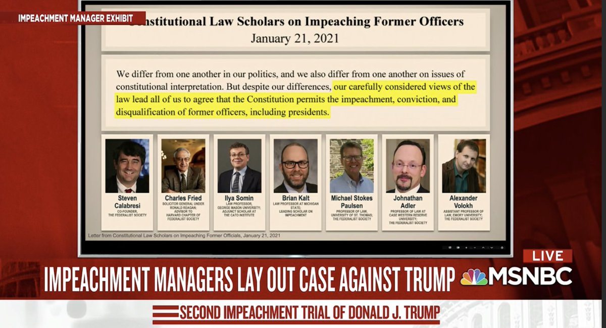 Even a founder of the Federalist Society, Steven Calabresi believes the president should be tried for impeachment. Also others and a conservative judge. Long list . . .Some examples here.28/
