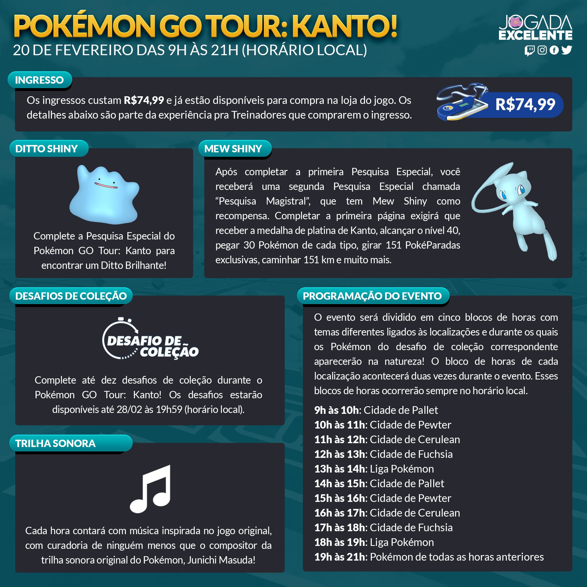 Continue a celebração de Kanto após o - Jogada Excelente