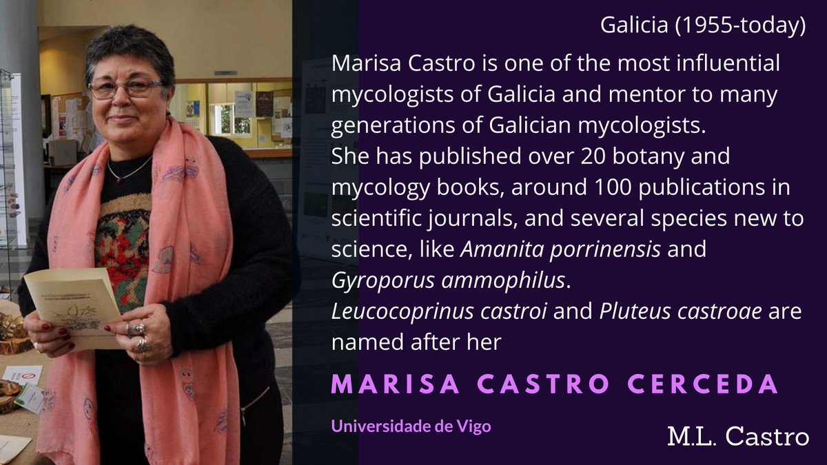 Lastly, I couldn't have made it here without Marisa Castro, my mentor and many other's and a pioneer in Galician mycology. I'm extremelly grateful for all she has done for me, both in an academic and a personal level  #WomenInScience  @uvigo