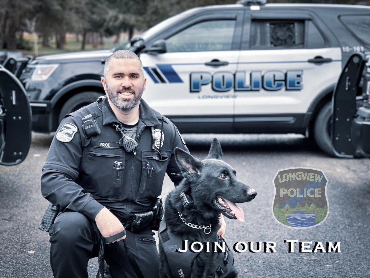 LongviewPD's tweet image. START YOUR CAREER IN LAW ENFORCEMENT TODAY:

Get connected with a recruitment team member that will guide you through every step of the hiring and application process. Call Sergeant Tim Watson today. (360)442-5922 or email at tim.watson@ci.longview.wa.us