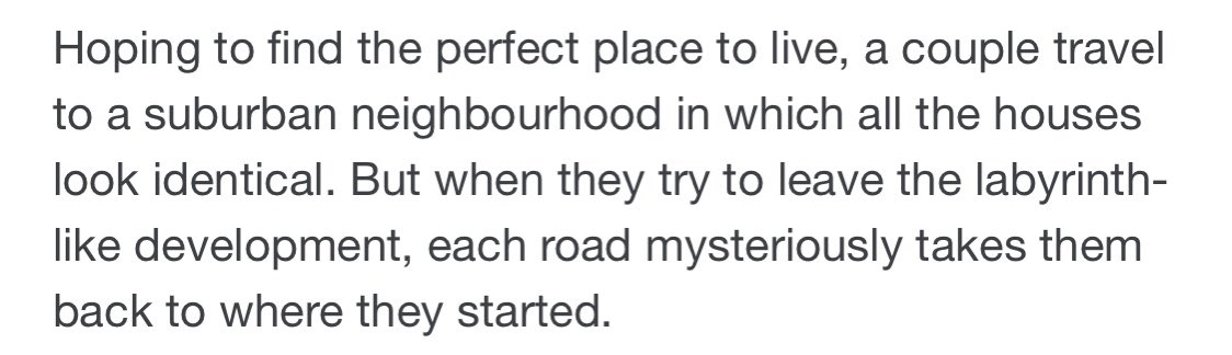 10.VIVARIUM(2019):A significant percentage of people will not like this one,it might be the weirdest movie you ever seeBut if you’re a psychopath like meMaybe you’ll like it