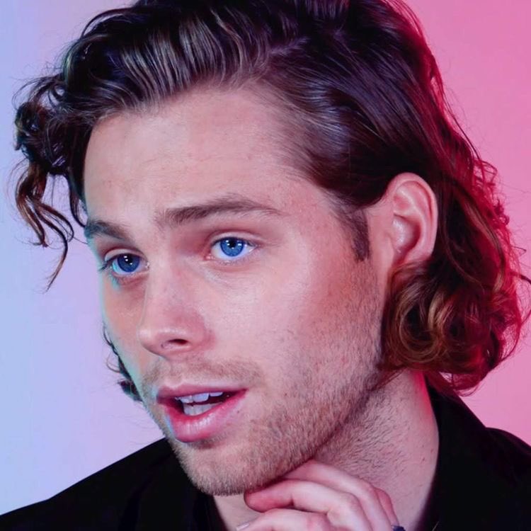 the most beautiful shade of blue represented by luke hemmings eyes; a thread