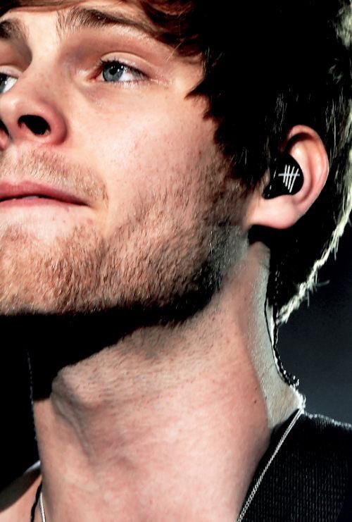 the most beautiful shade of blue represented by luke hemmings eyes; a thread