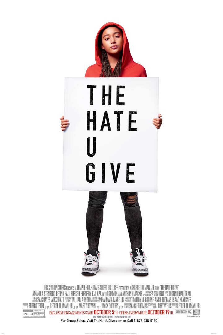 13.THE HATE U GIVE(2018):Great movie just like most other movies featuring Amandla Stenberg,enlightens the struggles of the average black person in the US also makes reference to my favorite rapper of all time(2pac),if you like him too you should consider seeing 'ALL EYEZ ON ME'