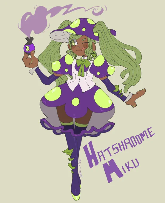 hatshroome + classic miku vers #hatsunemiku #vocaloid 