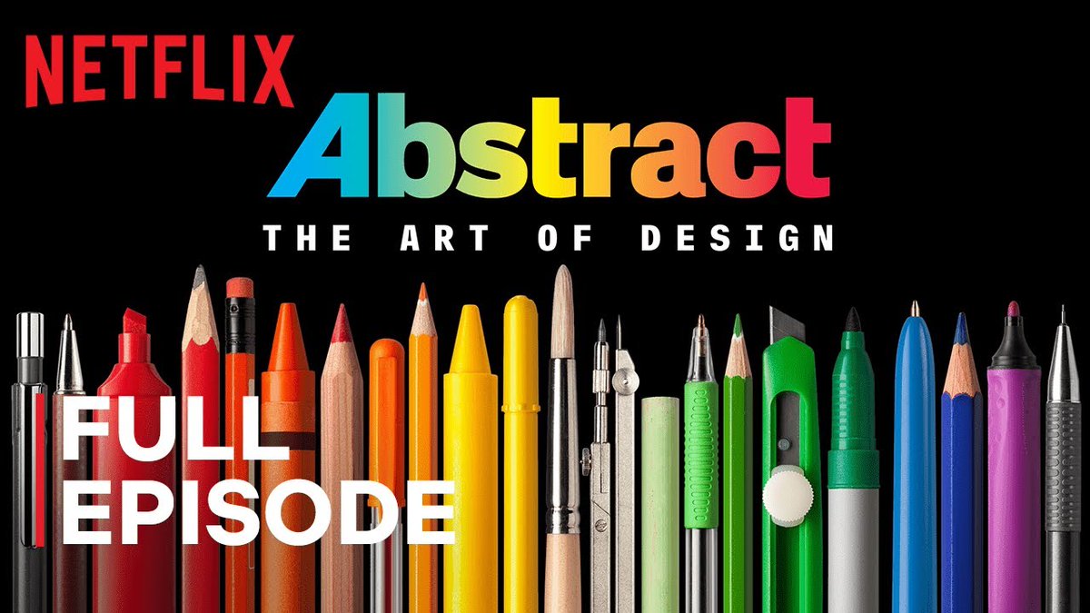 disenofceat's tweet photo. Netflix ha publicado generosamente a través de su cuenta YouTube, la primera temporada de documentales sobre diseño y creatividad: "Abstract: The Art of Design". Compartimos ésta lista de reproducción para que lo puedan disfrutar. Altamente recomendable. https://t.co/dymr3uGs2m https://t.co/5BpPwyvam6