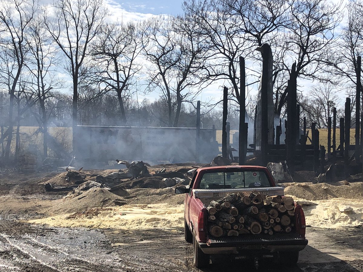 caroline_wset's tweet photo. This is what I left after a fire destroyed this shed at Seven Oaks Farm in Campbell County https://t.co/LhHwm5ueBc