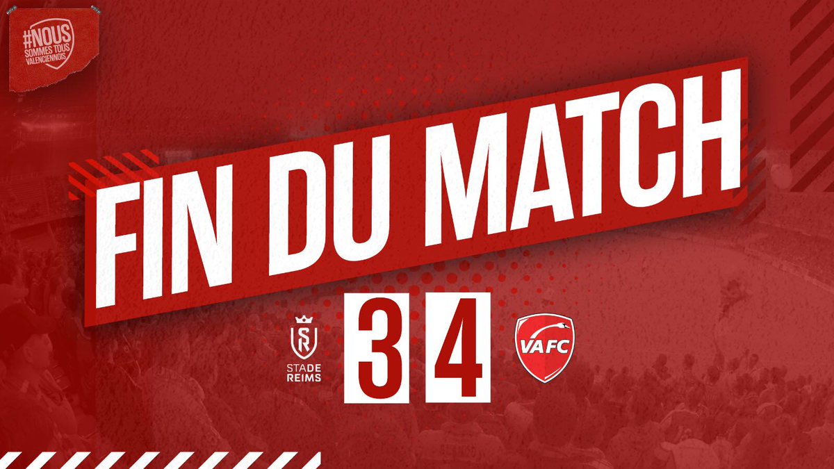 VAFC's tweet image. ⌚ C'est terminé !

7 buts, un match fou... Et une qualification pour Valenciennes !

🏆 #SDRVAFC 3-4