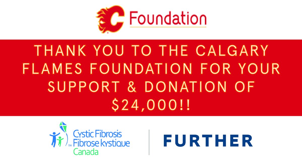 Thank you to the amazing <a href="/FlamesFdn/">Flames Foundation</a> for their donation of $24,000 to <a href="/CFCanada/">Cystic Fibrosis Canada</a>! We appreciate your continued support and dedication to community. 

We'll be part of the #CofRed tonight cheering on the Flames against Winnipeg!
#donation #yyc #cysticfibrosis