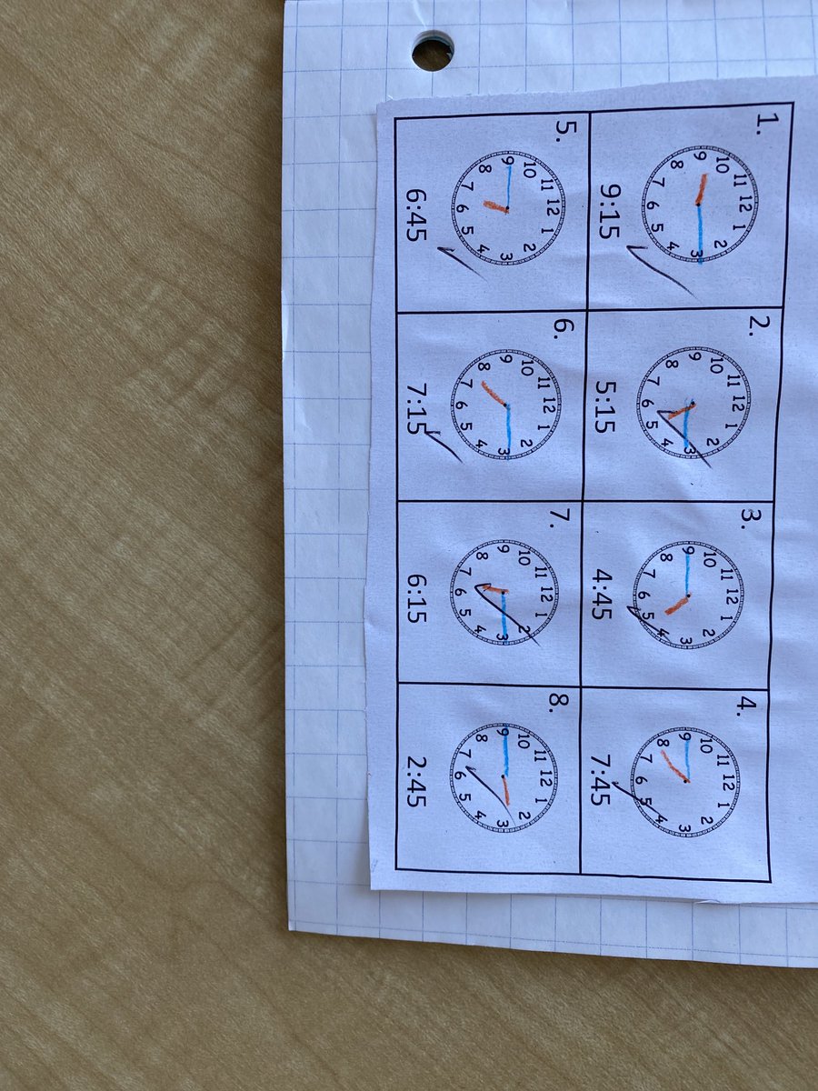mrslaquerre's tweet photo. Time really is flying by this year... hard to know how many days it’s been🤪.      You can practice time at home to the five minute interval.  Show an analogue clock and ask the time, provide a digital time and ask your child where the clock hands would go. #sjanumeracy https://t.co/tGRAndR5T4