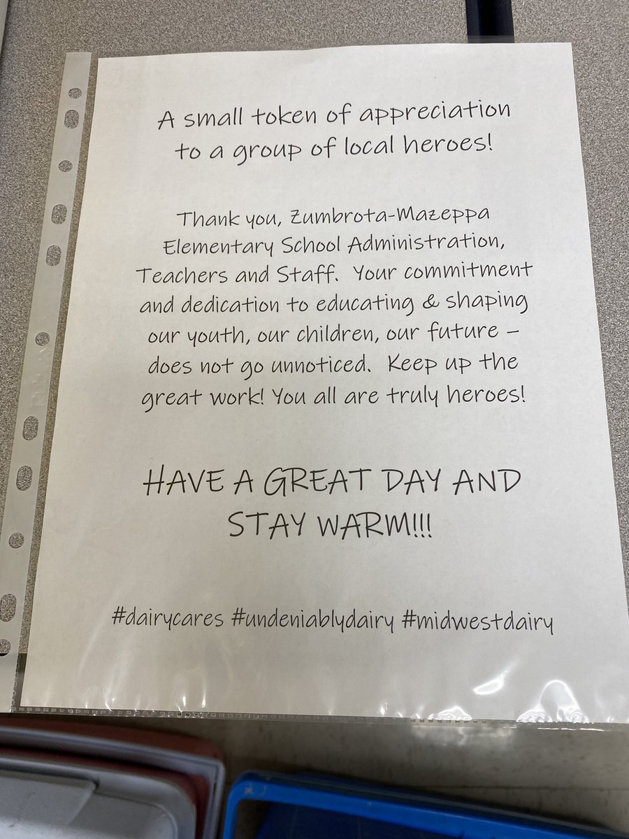 CounselorPPL's tweet photo. THANK YOU to our heroes who work each day to support their herds and bring us healthy dairy products for treating all of us to a delicious lunch today!! 🙂❤️🐄🥛#dairycares #undeniablydairy  #midwestdairy https://t.co/PQWlsB2vEe