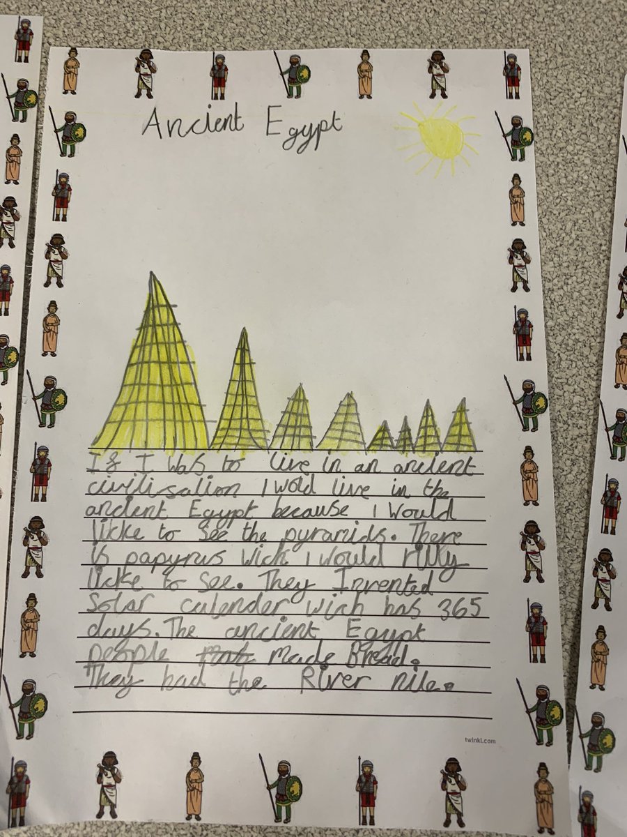 MissTempleman's tweet photo. Last week my year 3s produced the most amazing work to finish off our topic of ancient civilisations, I’m so proud of their work and the display we were able to create using it!! #primaryhistory https://t.co/17PQBts3Kw
