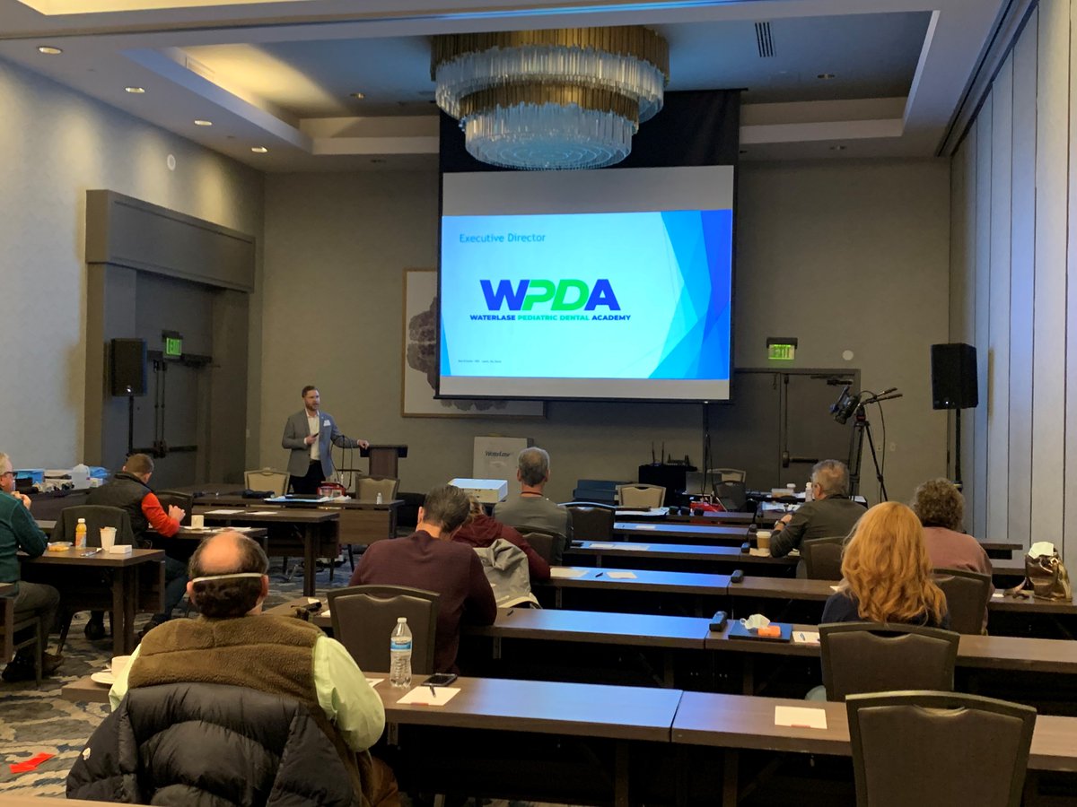 biolaseinc's tweet photo. We’re proud to officially announce the launch of the 
#WaterlasePediatricAcademy at the Southwestern Society of #PediatricDentistry meeting in Vail, CO! Dr. Ben Curtis delivered two educational presentations including a hands-on #Waterlase demo &amp; officially introduced the  #WPDA! https://t.co/lgDMVUowIN