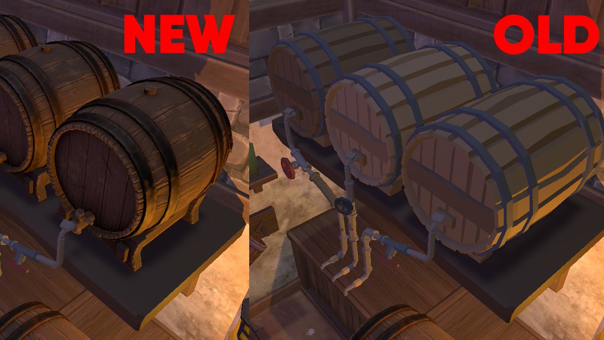 Updated art for the barrels 🍺 #gamedev #indiedev #unity3d #tavernMaster