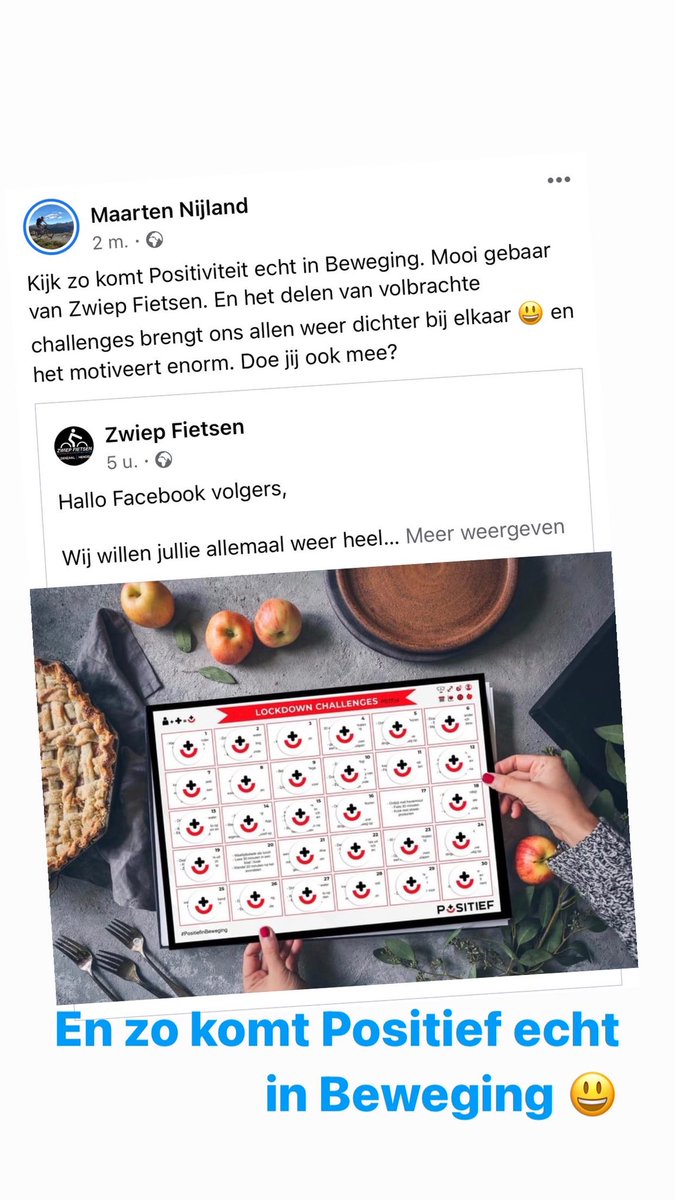 Mooi dat de eerste bedrijven onze positiviteit ook echt helpen in beweging te brengen 👌