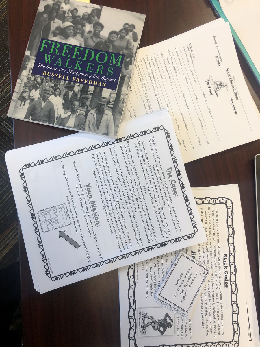 I am so excited for next week with my 6th-8th social studies classes as we explore and celebrate black history month! 🎉 #culturallysensitiveteaching #blackhistorymonth #sel #freedomwalkers #thevalueofhistory