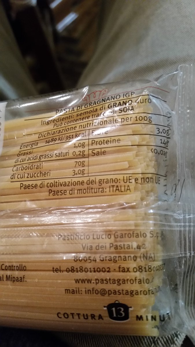 #MadeInItaly #primagliitaliani #mangioitaliano non lo sapevo e se lo sapevo non la compravo ho sbagliato e vi avverto, origine del grano? UE e NON UE come dire da dove mi pare